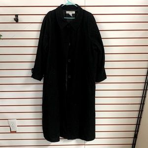 Chelsea Studio Womens size 24 Black Wool Coat